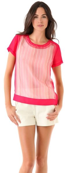 Rag & Bone Gretchen Top in Pink (blush) - Lyst