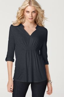 Calvin Klein Jeans Three Quarter Sleeve V-Neck Tee - Lyst