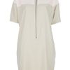 Dkny Zip Fastening Dress in Beige (cream) - Lyst
