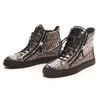 Giuseppe Zanotti Metallic Snake Embossed Sneakers in Silver - Lyst