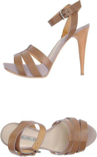 Grey Mer Platform Sandals in Brown (khaki) - Lyst