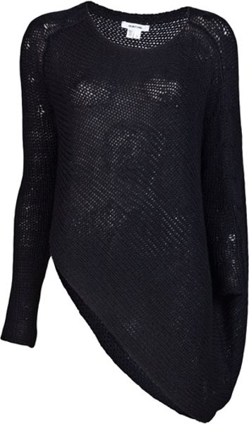 Helmut Lang Asymmetric Pullover in Black - Lyst
