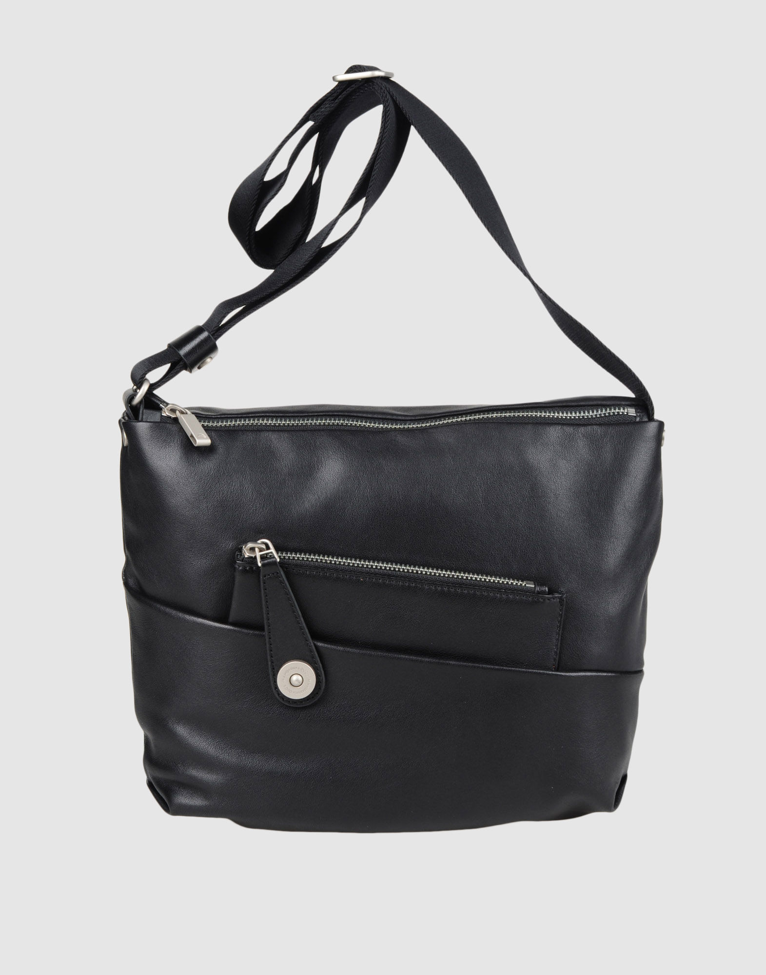 Mandarina Duck Medium Leather Bag in Black | Lyst