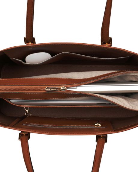 Michael Kors Jet Set Macbook Travel Tote in Brown (jet) - Lyst