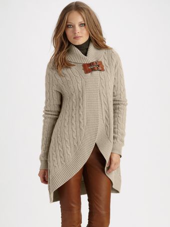  Cable Cutaway Sweater 