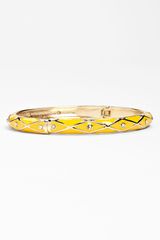 Sequin Small Diamond Pattern Hinged Bangle