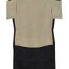 Tibi Colorblock Brushed Silk Dress in Black (sand) - Lyst
