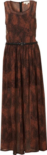 Topshop Ruby Dress  in Brown (orange) - Lyst