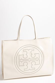 Tory Burch Large Perforated Logo Tote - Lyst