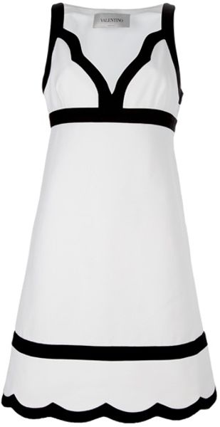 Valentino Sleeveless Plunge Neck Dress - Lyst