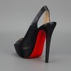 Christian Louboutin Peep Toe Pumps in Black - Lyst