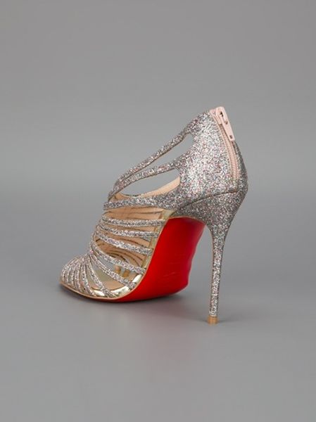 christian louboutin sandals silver