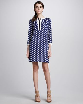 Diane Von Furstenberg Achelle Printed Shift Dress - Lyst