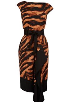 Karen Millen Soft Zebra Tie Dye Print Dress - Lyst