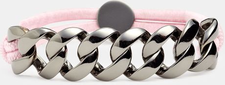 Marc By Marc Jacobs Turnlock Chain Bracelet in Pink (hematite/ colonial rose) - Lyst