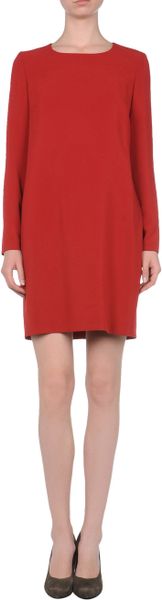 Max Mara Short Dress in Red - Lyst