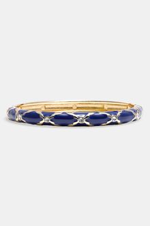 Sequin Small Crystal Detail Hinged Bangle - Lyst