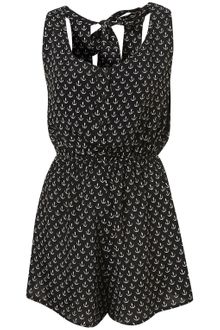 Topshop Anchor Print Playsuit Cover Up - Lyst