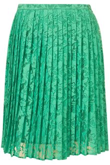 Topshop Pleated Lace Prom Skirt - Lyst