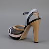 Valentino Peep Toe Sandals in Black - Lyst