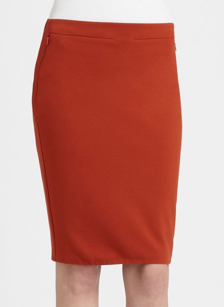 3.1 Phillip Lim Pencil Skirt in Orange (russet) - Lyst