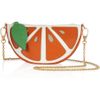 Dolce & Gabbana Texturedleather Orange Segment Shoulder Bag in Orange - Lyst