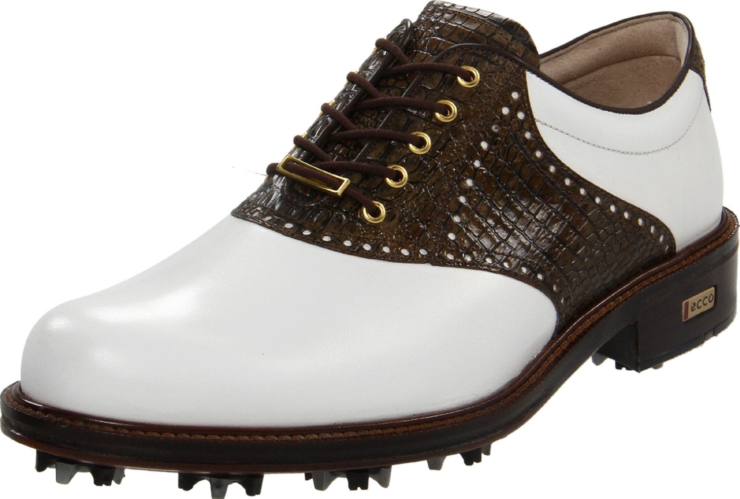 Ecco Ecco Mens World Class Golf Shoe in Brown for Men (white/rustic