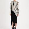 Helmut Lang Helmut Asymmetrical Cutout Sweater in Gray (black) - Lyst