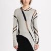 Helmut Lang Helmut Asymmetrical Cutout Sweater in Gray (black) - Lyst