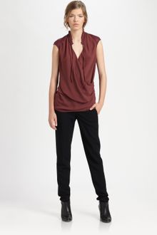 Helmut Lang Gathered Shroud Top - Lyst