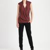 Helmut Lang Gathered Shroud Top in Black - Lyst