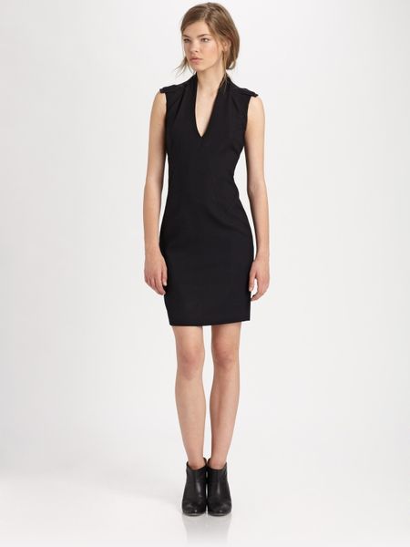 Helmut Lang Helmut Pixel Capsleeve Dress in Black - Lyst