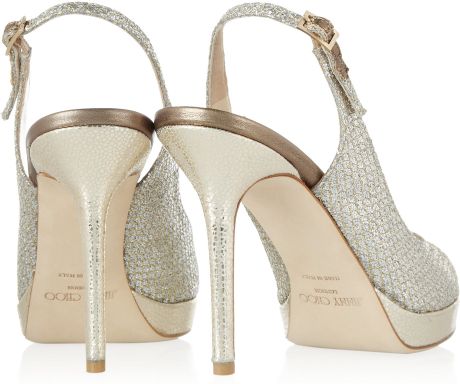 jimmy choo gold slingbacks