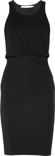 Kain Elodie Ruched Stretchmodal Dress in Black - Lyst