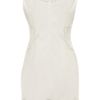 Karen Millen Cotton Lace Panel Dress in White - Lyst