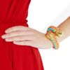Kenneth Jay Lane 22karat Goldplated Cabochon Caterpillar Bangle in Gold - Lyst