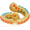 Kenneth Jay Lane 22karat Goldplated Cabochon Caterpillar Bangle in Gold - Lyst