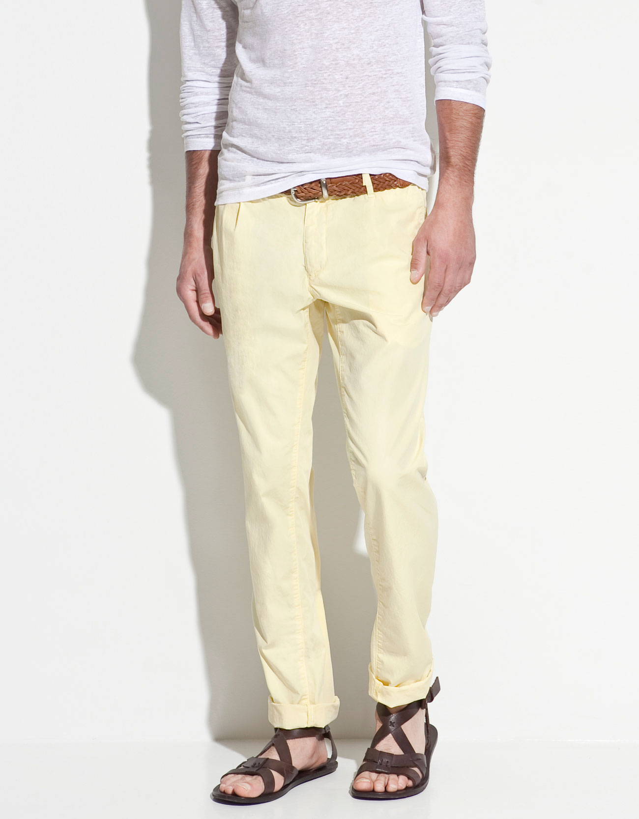 zara yellow pants