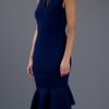Alexander Mcqueen Frilled Hem Dress in Blue (indigo) - Lyst