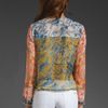 Bcbgmaxazria Long Sleeve Top in Multicolor (pink coral combo) - Lyst