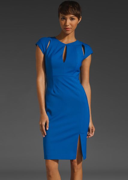 Black Halo Eddie Sheath Dress in Blue (electric) - Lyst
