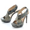 Diane Von Furstenberg Zia Embossed Platform Sandals in Gray (grey) - Lyst
