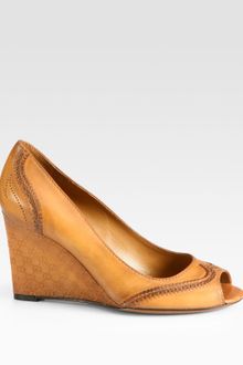 Gucci Johanna Gg Wedge Pumps - Lyst