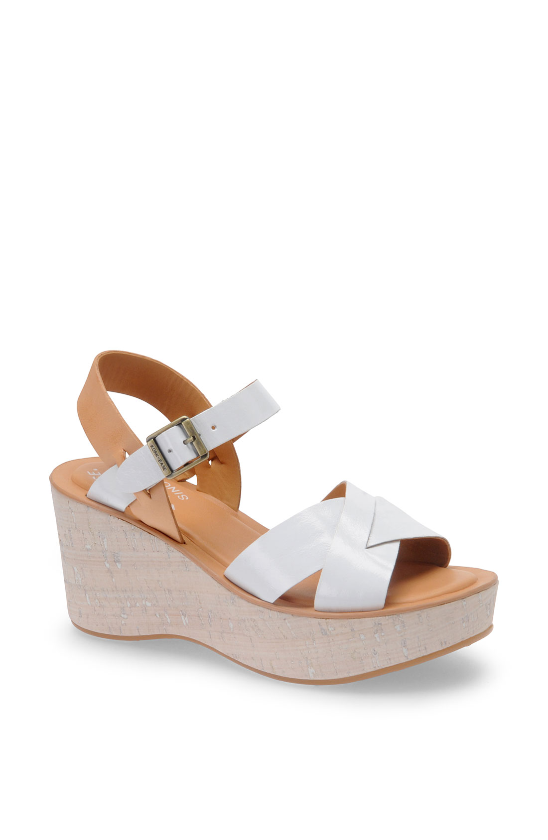 Kork-ease™ Korkease Ava Wedge Sandal in White (bianco patent) | Lyst