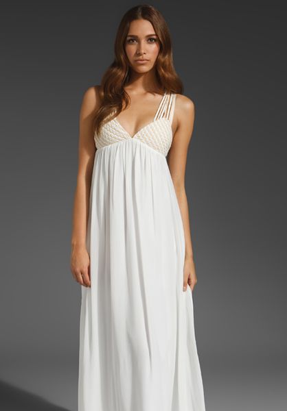 Mara Hoffman Long Macrame Dress in White - Lyst