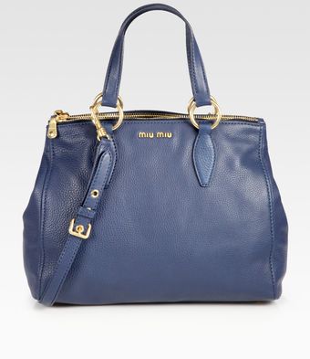 Miu Miu Vitello Caribou Top Handle Bag - Lyst