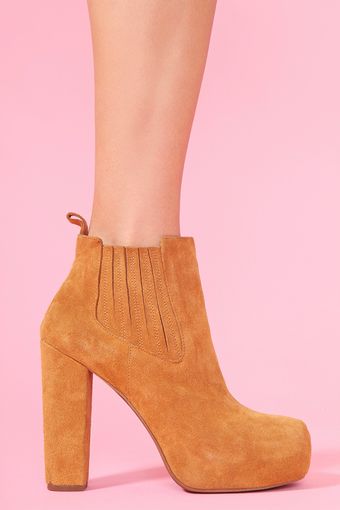 Nasty Gal Nasty Gal X Jeffrey Campbell Abby Boot Camel Suede - Lyst