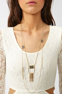 Nasty Gal Hanging Fringe Necklace - Lyst