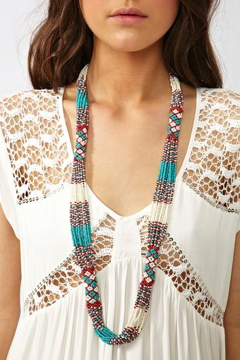 Nasty Gal Santa Fe Beaded Necklace - Lyst