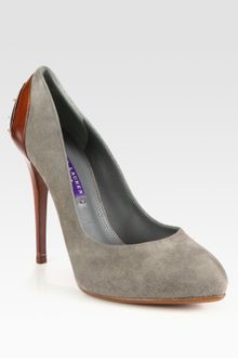 Ralph Lauren Collection Vileene Mixed Media Platform Pumps - Lyst